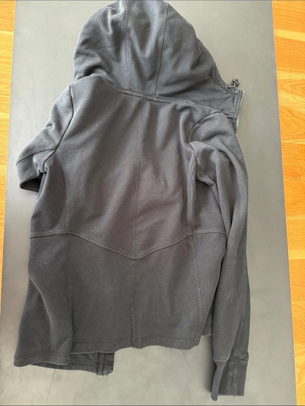 Alo Black Zip-Up Hoodie